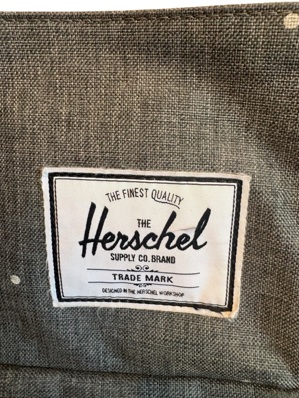 Herschel Supply Co. Grey Dot Backpack with Cream Patch - Picture 4 of 5